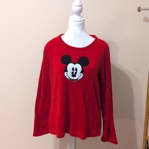 Disney Red ♥️ Mickey Fleece Size M 8-10